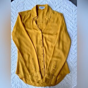 Express The Portofino Shirt Slim Fit Mustard Yellow